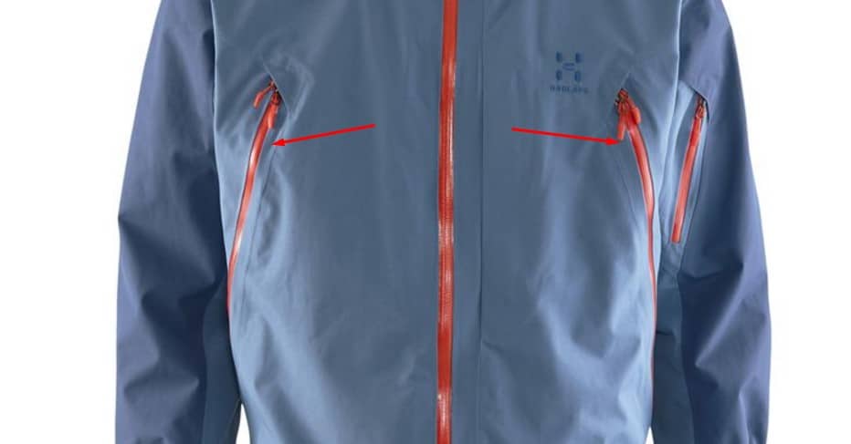 Горнолыжная куртка Haglofs Chute II - вентиляционные отверстия